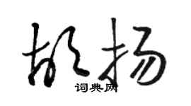 駱恆光胡揚草書個性簽名怎么寫