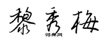 王正良黎秀梅行書個性簽名怎么寫