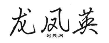 駱恆光龍鳳英行書個性簽名怎么寫