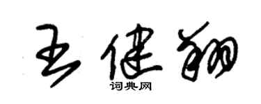 朱錫榮王健翔草書個性簽名怎么寫