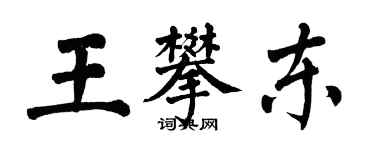 翁闓運王攀東楷書個性簽名怎么寫