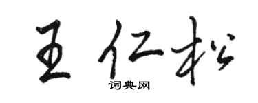駱恆光王仁松行書個性簽名怎么寫