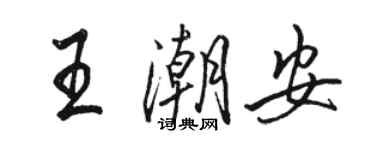 駱恆光王潮安行書個性簽名怎么寫