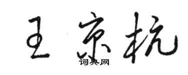 駱恆光王京杭草書個性簽名怎么寫