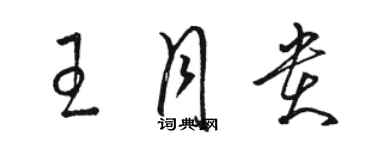 駱恆光王月貴草書個性簽名怎么寫