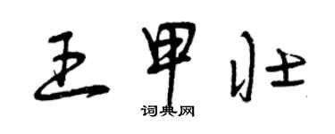 曾慶福王甲壯草書個性簽名怎么寫