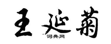 胡問遂王延菊行書個性簽名怎么寫