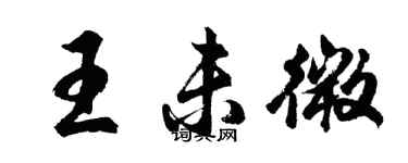 胡問遂王未微行書個性簽名怎么寫