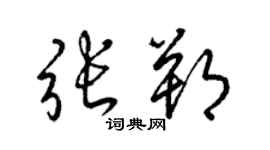 梁錦英張朔草書個性簽名怎么寫