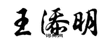 胡問遂王添明行書個性簽名怎么寫
