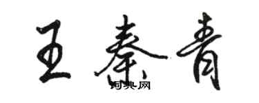 駱恆光王秦青行書個性簽名怎么寫