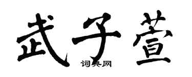 翁闓運武子萱楷書個性簽名怎么寫
