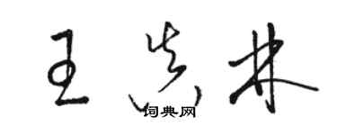 駱恆光王真林草書個性簽名怎么寫