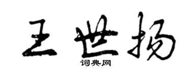 曾慶福王世揚行書個性簽名怎么寫