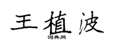 袁強王植波楷書個性簽名怎么寫