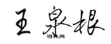 駱恆光王泉根行書個性簽名怎么寫