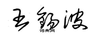 朱錫榮王錫波草書個性簽名怎么寫