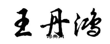 胡問遂王丹鴻行書個性簽名怎么寫