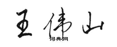 駱恆光王偉山行書個性簽名怎么寫