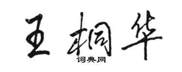 駱恆光王桐華行書個性簽名怎么寫