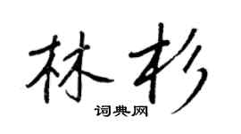 王正良林杉行書個性簽名怎么寫