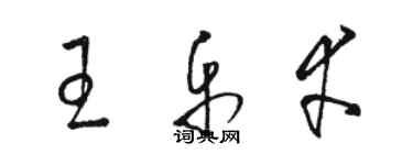 駱恆光王樂幸草書個性簽名怎么寫