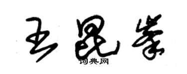 朱錫榮王昆峰草書個性簽名怎么寫