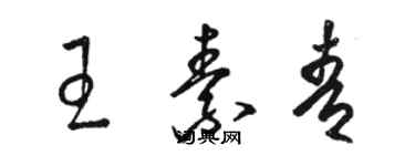 駱恆光王素青草書個性簽名怎么寫