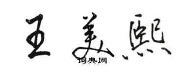 駱恆光王美熙行書個性簽名怎么寫