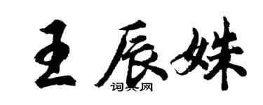 胡問遂王辰姝行書個性簽名怎么寫