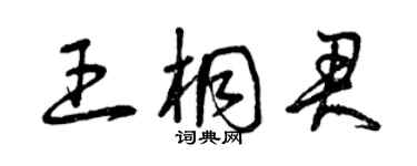 曾慶福王桐君草書個性簽名怎么寫