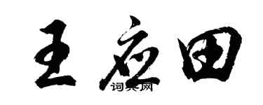 胡問遂王應田行書個性簽名怎么寫