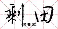 剩田怎么寫好看