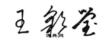 駱恆光王彩瑩草書個性簽名怎么寫