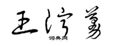 曾慶福王濘蔓草書個性簽名怎么寫