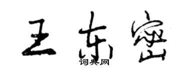 曾慶福王東密行書個性簽名怎么寫