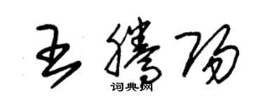 朱錫榮王騰陽草書個性簽名怎么寫