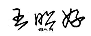 朱錫榮王昭妤草書個性簽名怎么寫