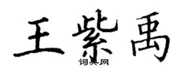 丁謙王紫禹楷書個性簽名怎么寫