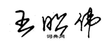 朱錫榮王昭偉草書個性簽名怎么寫