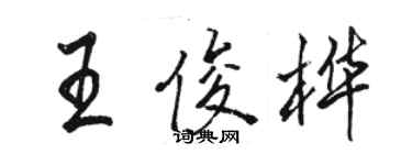 駱恆光王俊樺行書個性簽名怎么寫