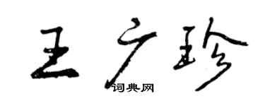 曾慶福王廣珍行書個性簽名怎么寫