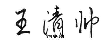 駱恆光王清帥行書個性簽名怎么寫