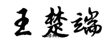 胡問遂王楚端行書個性簽名怎么寫