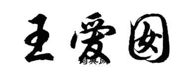 胡問遂王愛囡行書個性簽名怎么寫