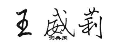 駱恆光王威莉行書個性簽名怎么寫