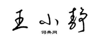 梁錦英王小靜草書個性簽名怎么寫