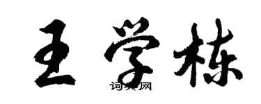 胡問遂王學棟行書個性簽名怎么寫