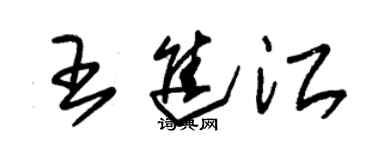 朱錫榮王進江草書個性簽名怎么寫