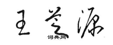 駱恆光王芝源草書個性簽名怎么寫